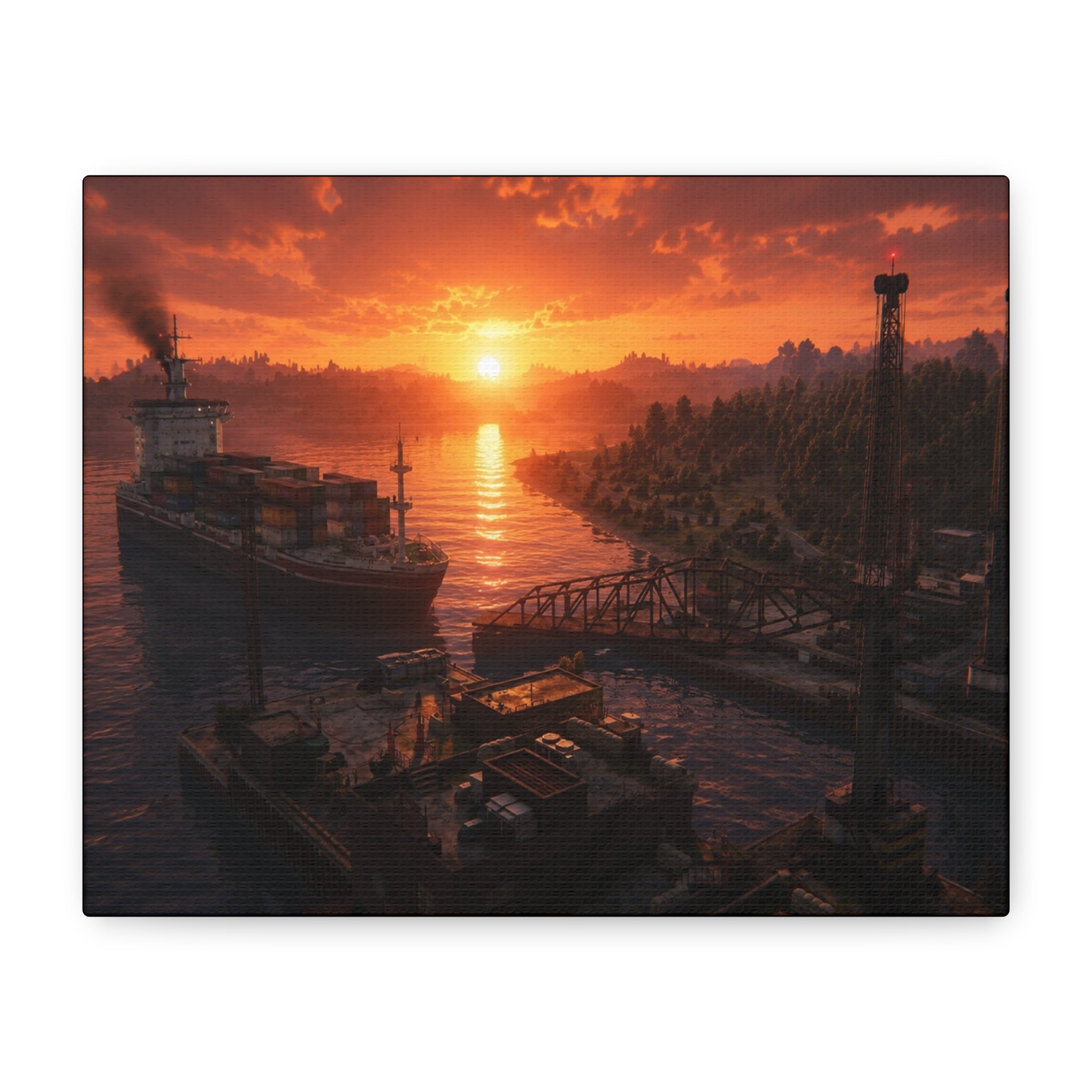 Cargo Ship - Premium Canvas