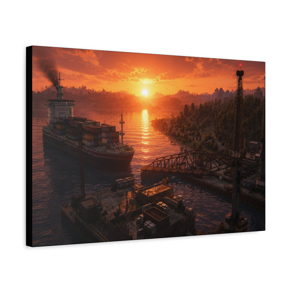 Cargo Ship - Premium Canvas