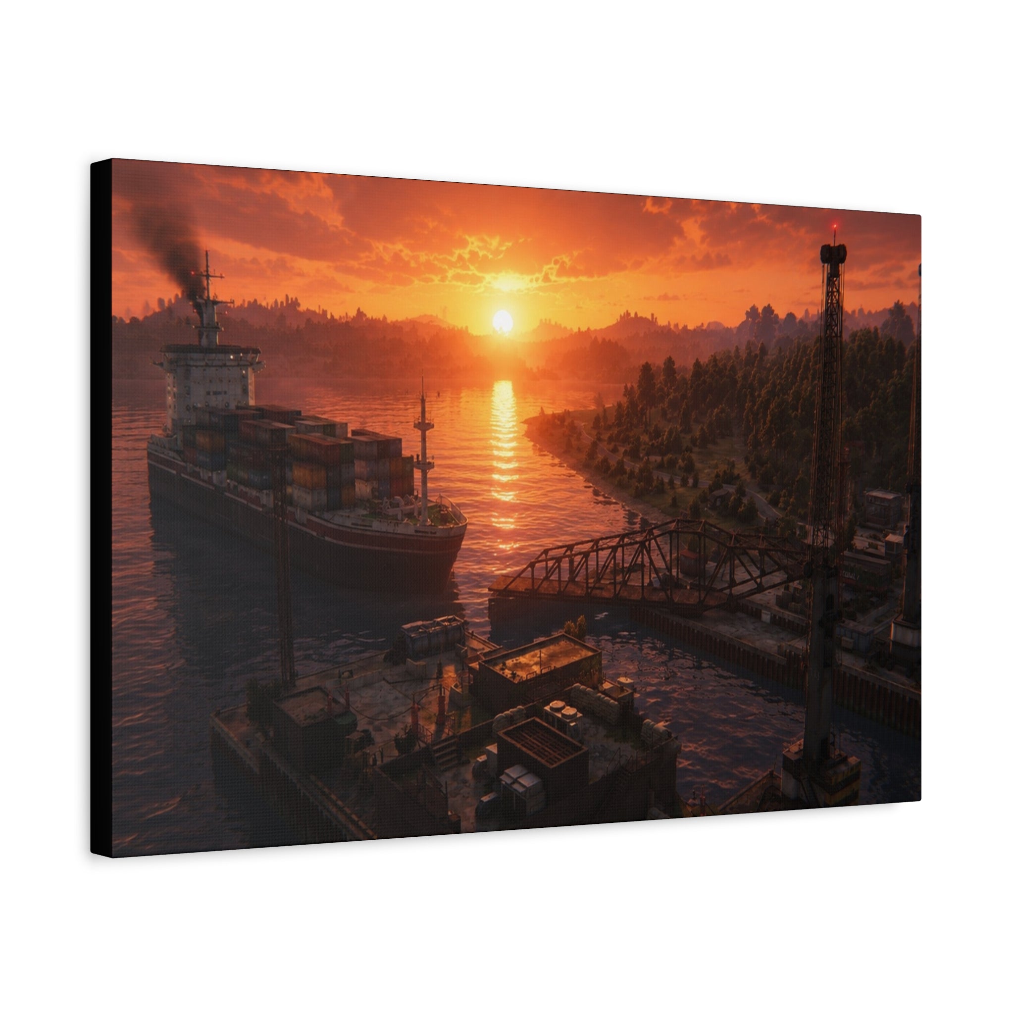 Cargo Ship - Premium Canvas