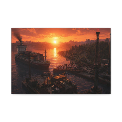 Cargo Ship - Premium Canvas