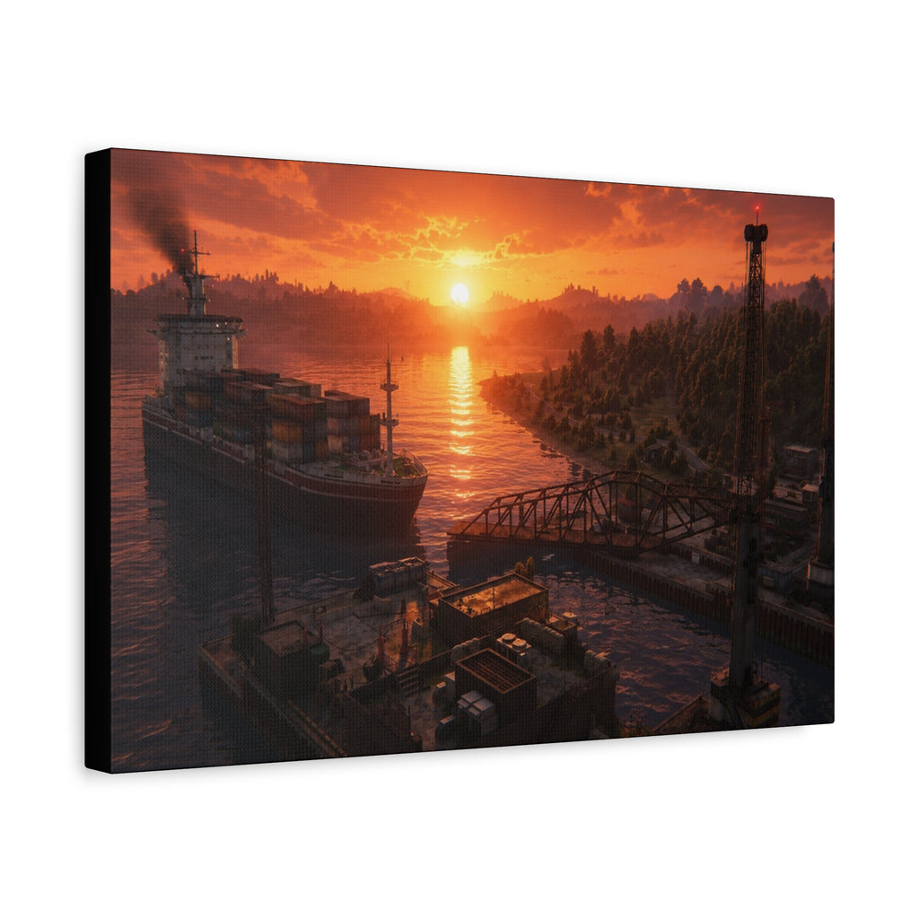 Cargo Ship - Premium Canvas