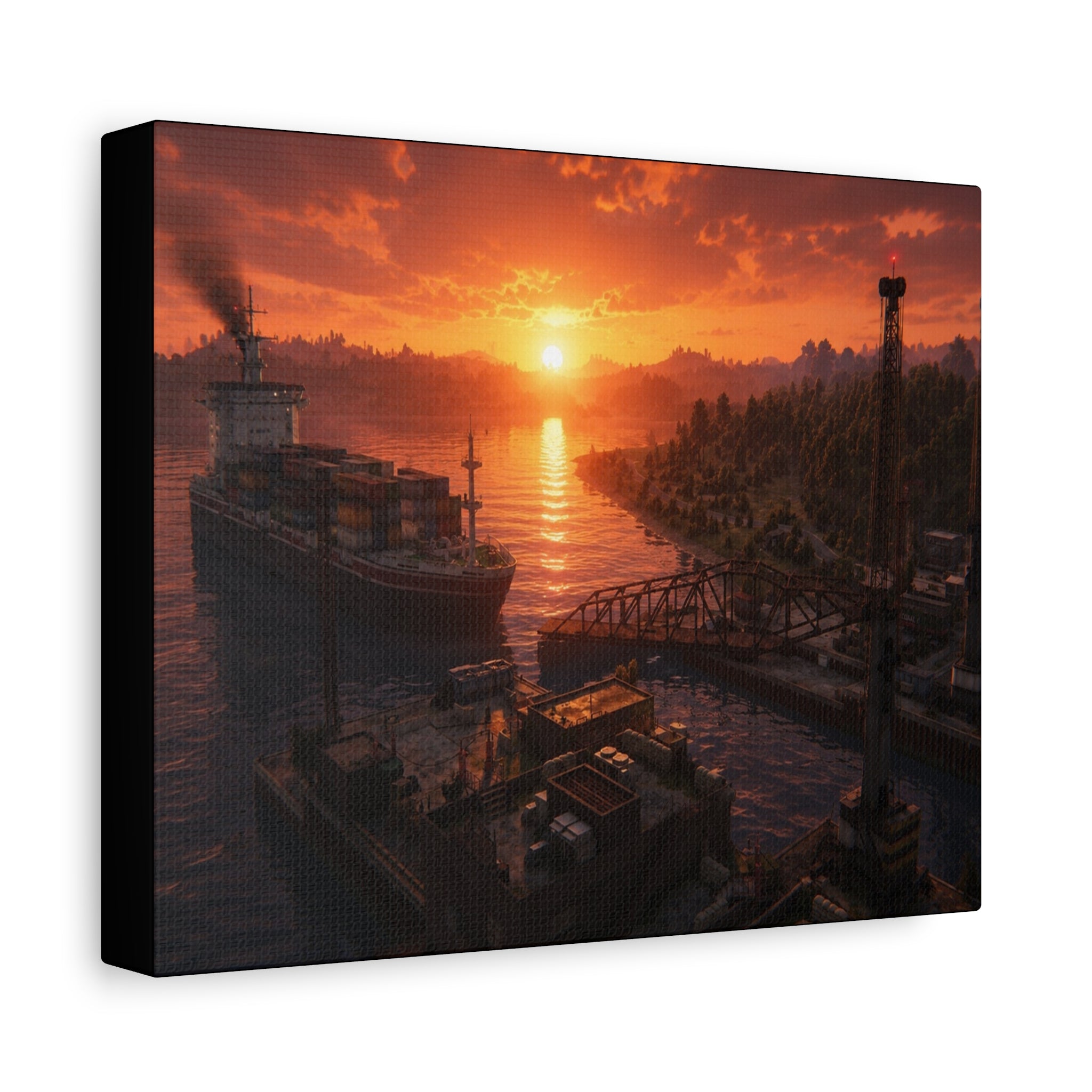 Cargo Ship - Premium Canvas