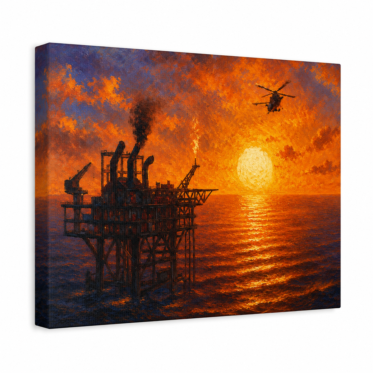 Rust Oil Rig - Canvas