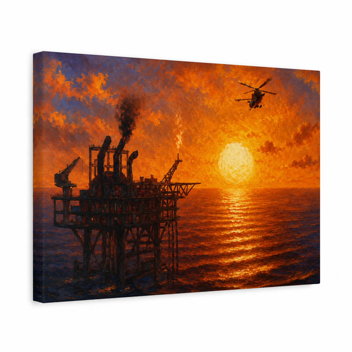 Rust Oil Rig - Canvas