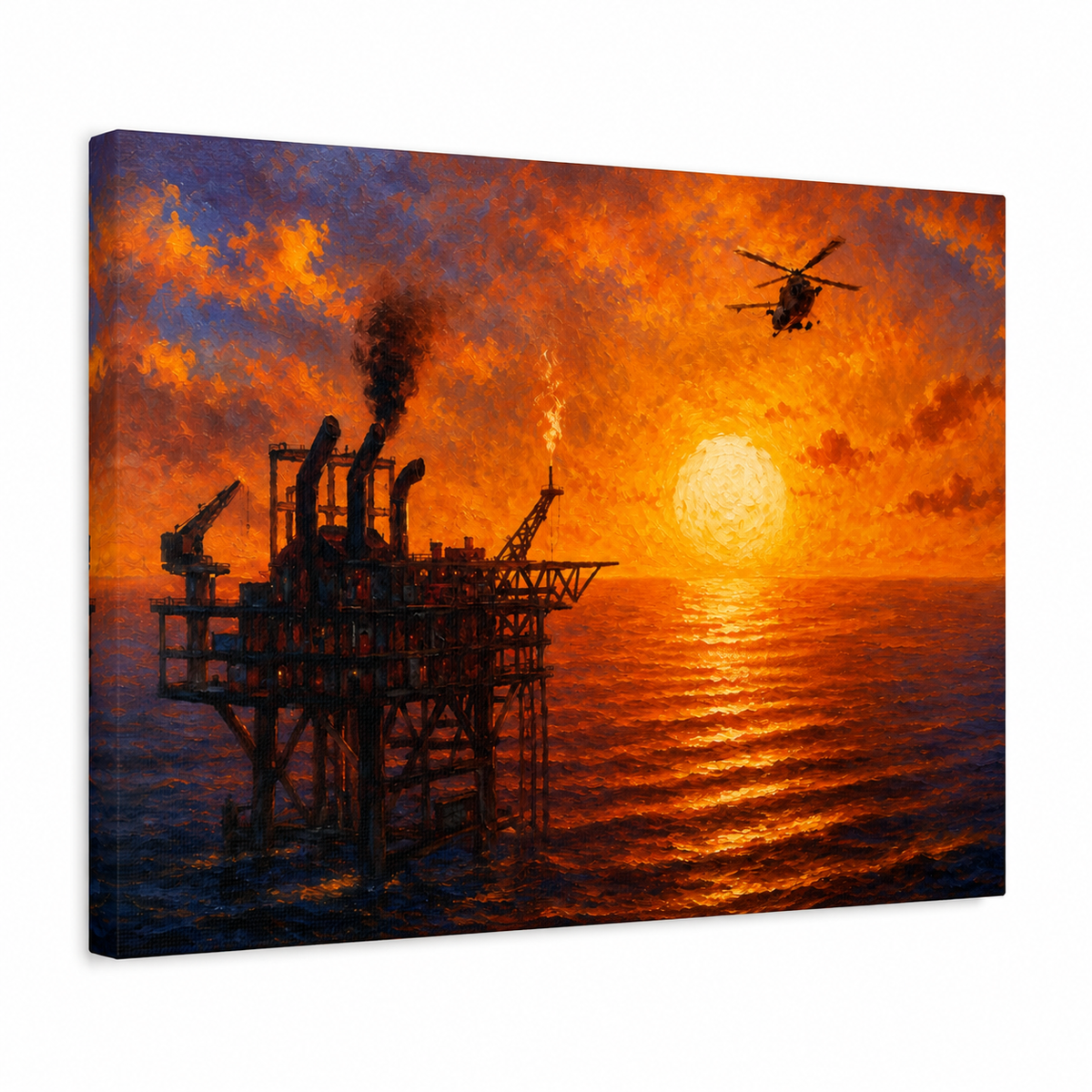 Rust Oil Rig - Canvas