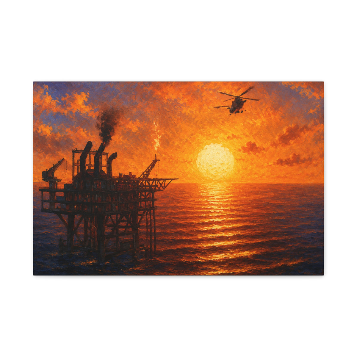 Rust Oil Rig - Canvas