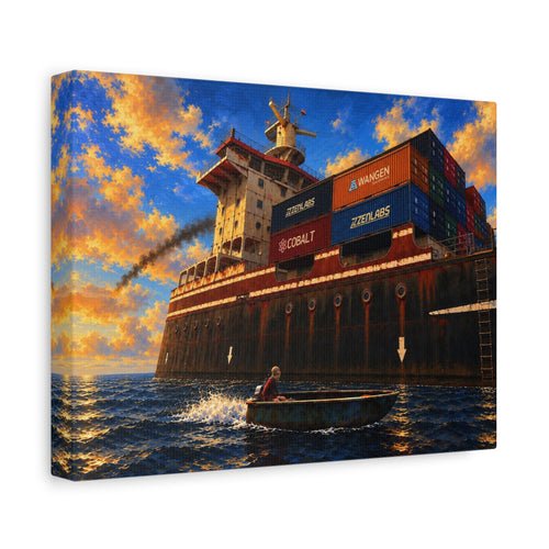 Rust Cargo Ship - Canvas
